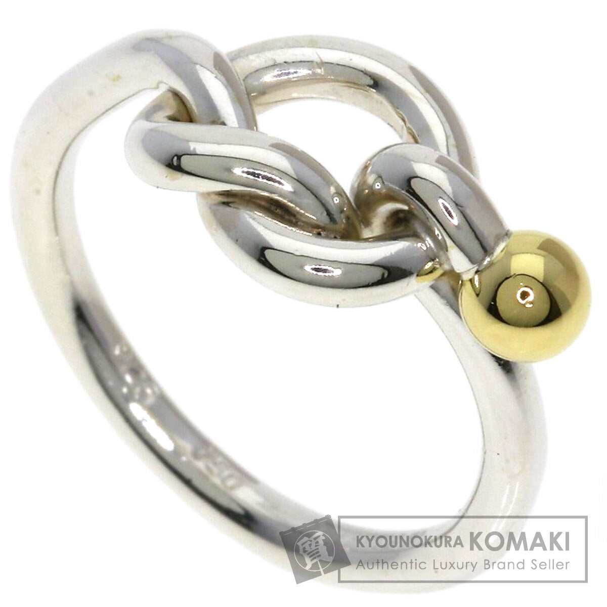 TIFFANY&Co. Love knot Ring Silver 18K Yellow GoldLadies [Used]