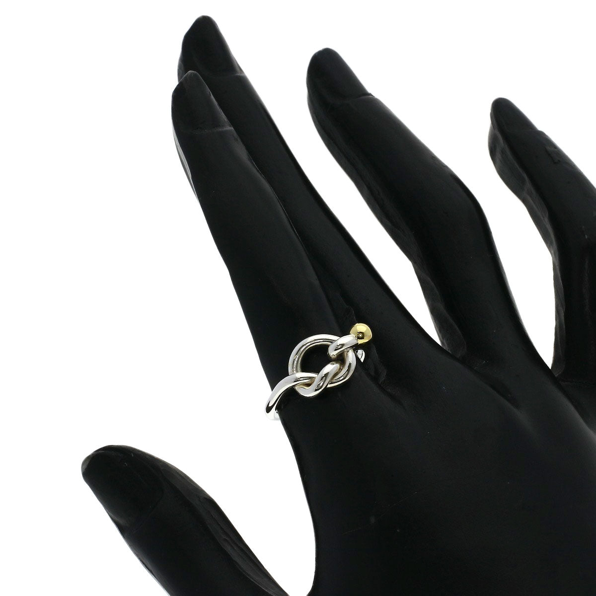 TIFFANY&Co. Love knot Ring Silver 18K Yellow GoldLadies [Used]