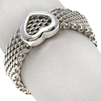 TIFFANY&Co. Somerset Heart Mesh Ring Silver Ladies [Used]