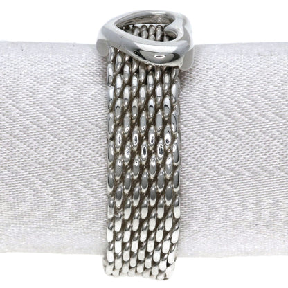 TIFFANY&Co. Somerset Heart Mesh Ring Silver Ladies [Used]