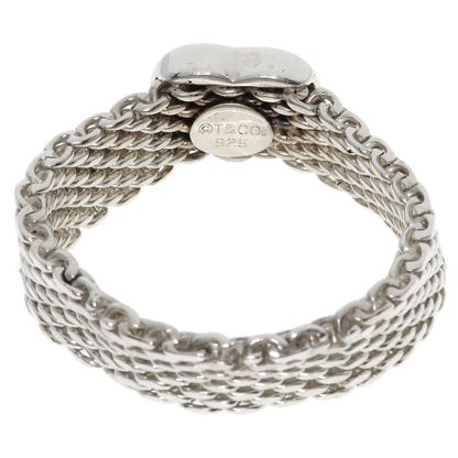 TIFFANY&Co. Somerset Heart Mesh Ring Silver Ladies [Used]