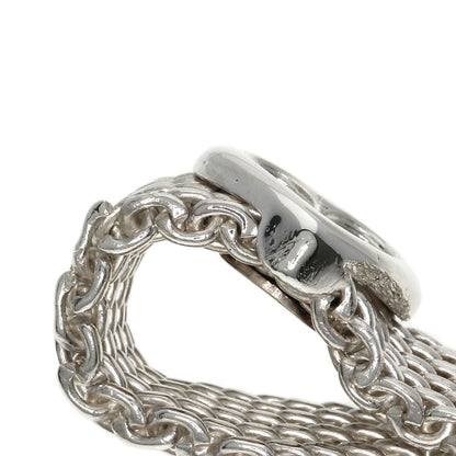 TIFFANY&Co. Somerset Heart Mesh Ring Silver Ladies [Used]