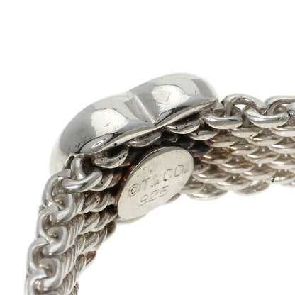 TIFFANY&Co. Somerset Heart Mesh Ring Silver Ladies [Used]