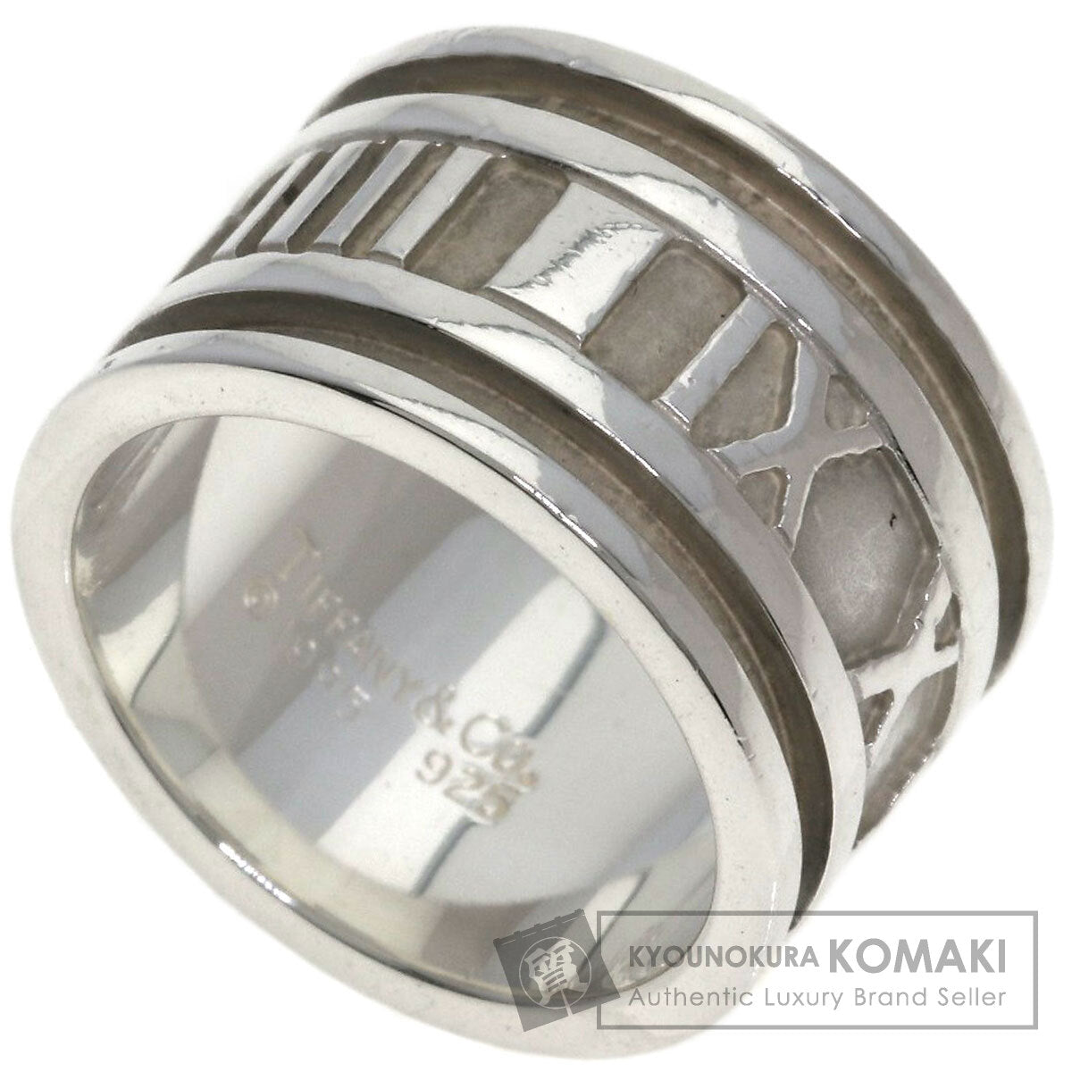 TIFFANY&Co. Atlas wide Ring Silver Ladies [Used]