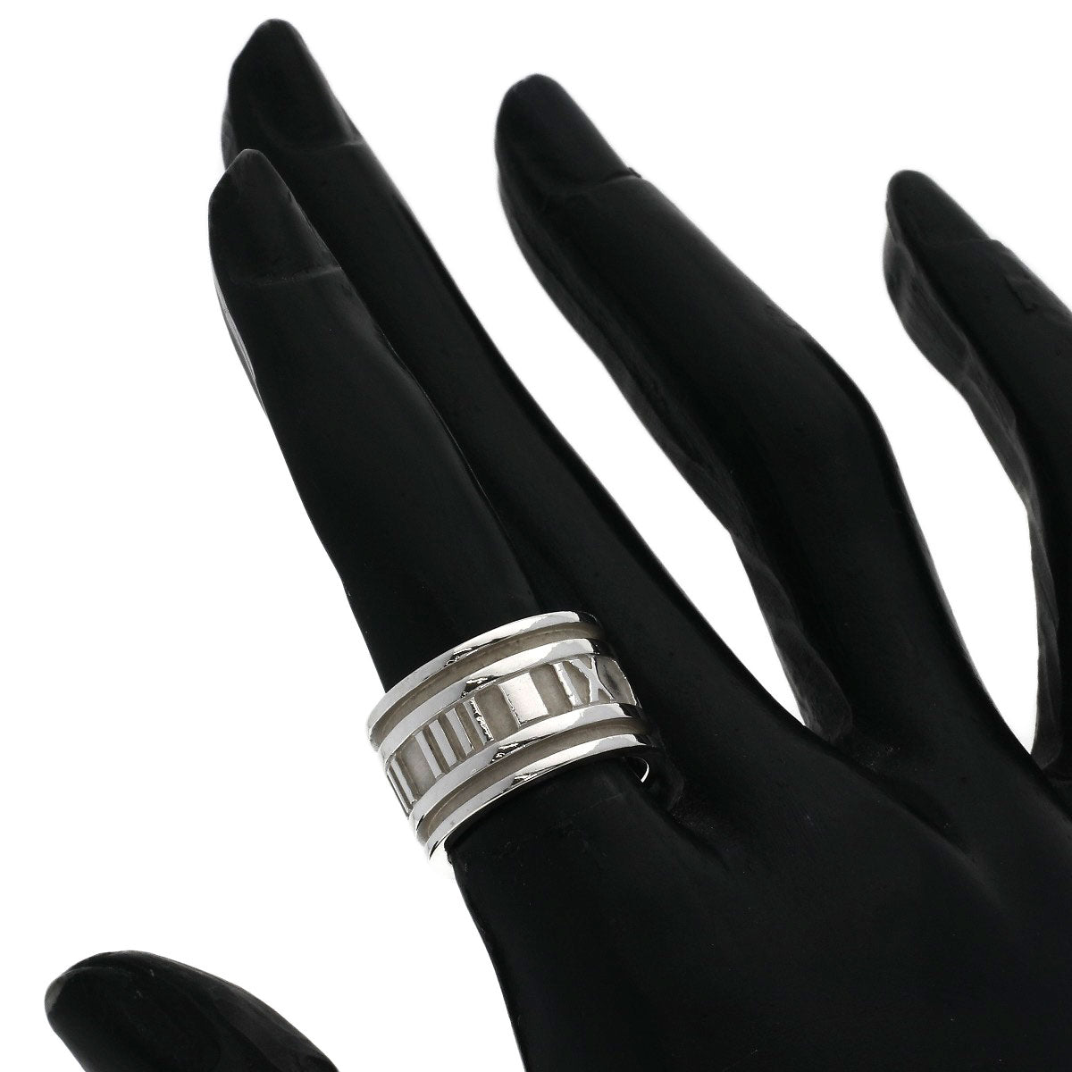 TIFFANY&Co. Atlas wide Ring Silver Ladies [Used]