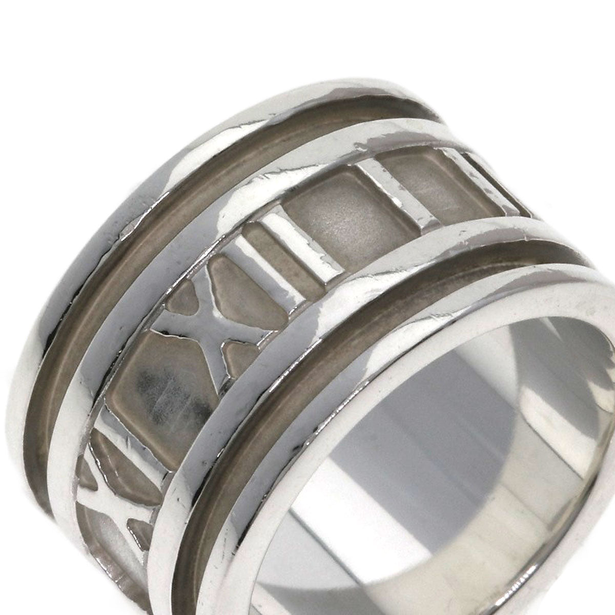 TIFFANY&Co. Atlas wide Ring Silver Ladies [Used]
