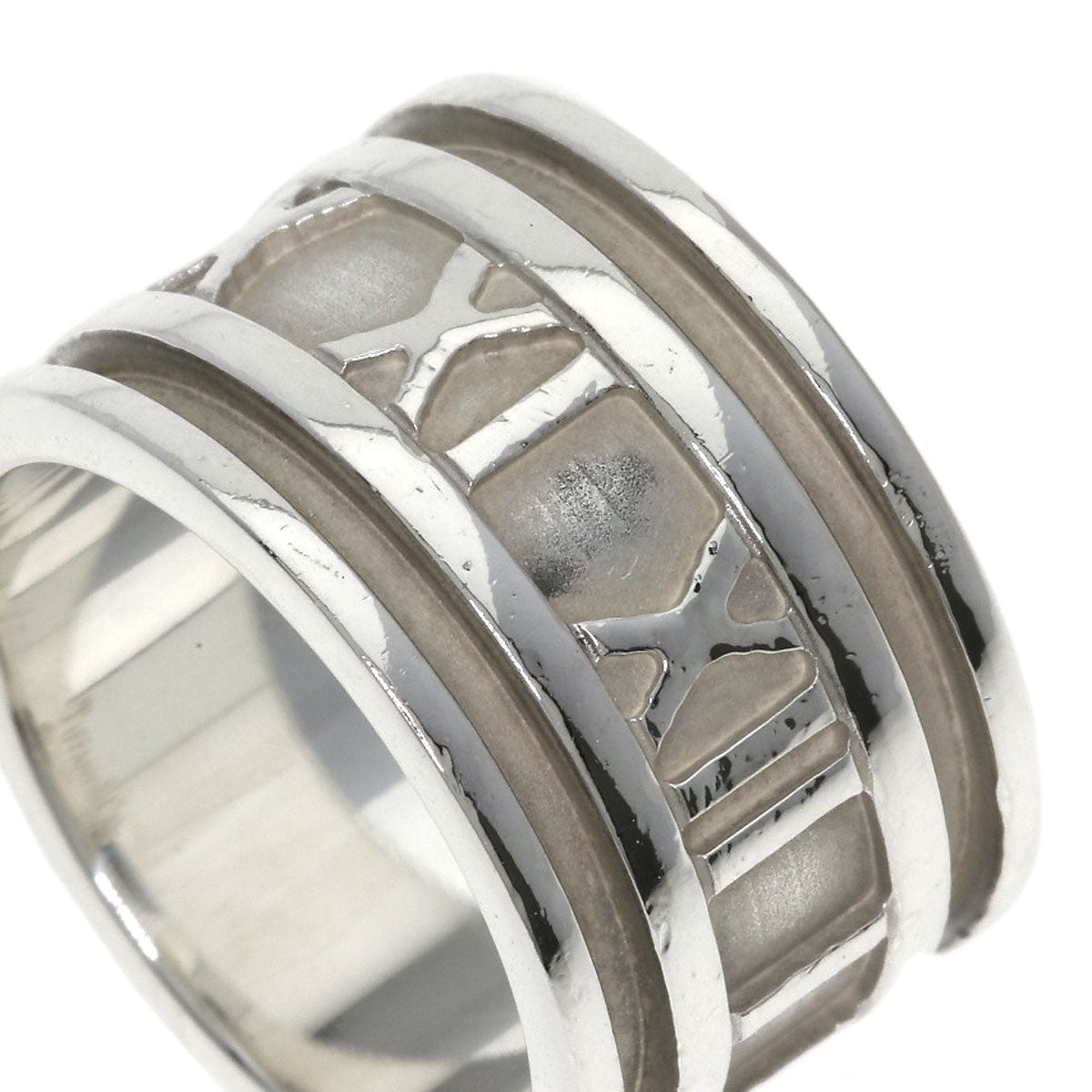 TIFFANY&Co. Atlas wide Ring Silver Ladies [Used]