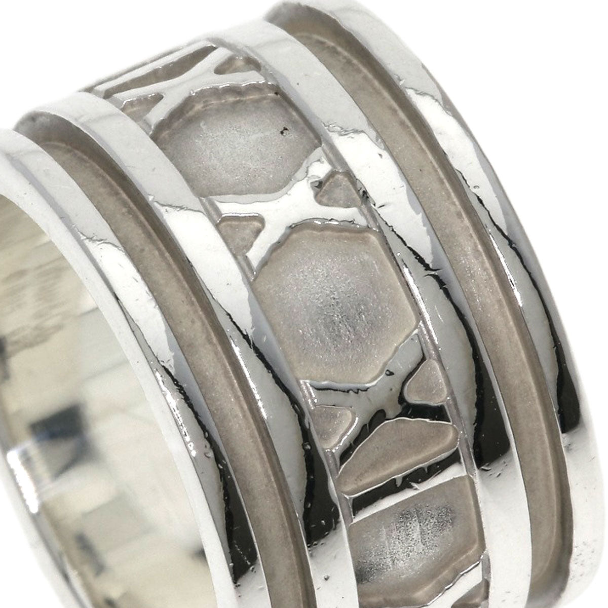 TIFFANY&Co. Atlas wide Ring Silver Ladies [Used]