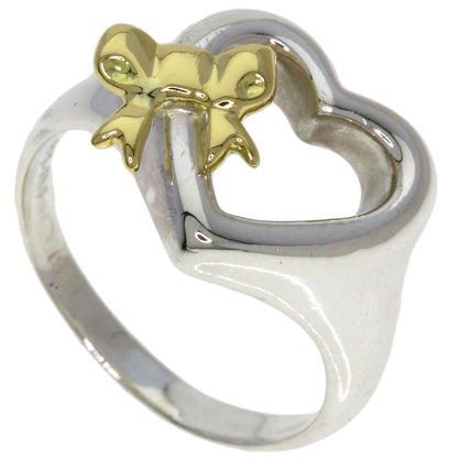 TIFFANY&Co. Heart ribbon Ring Silver 18K Yellow GoldLadies [Used]