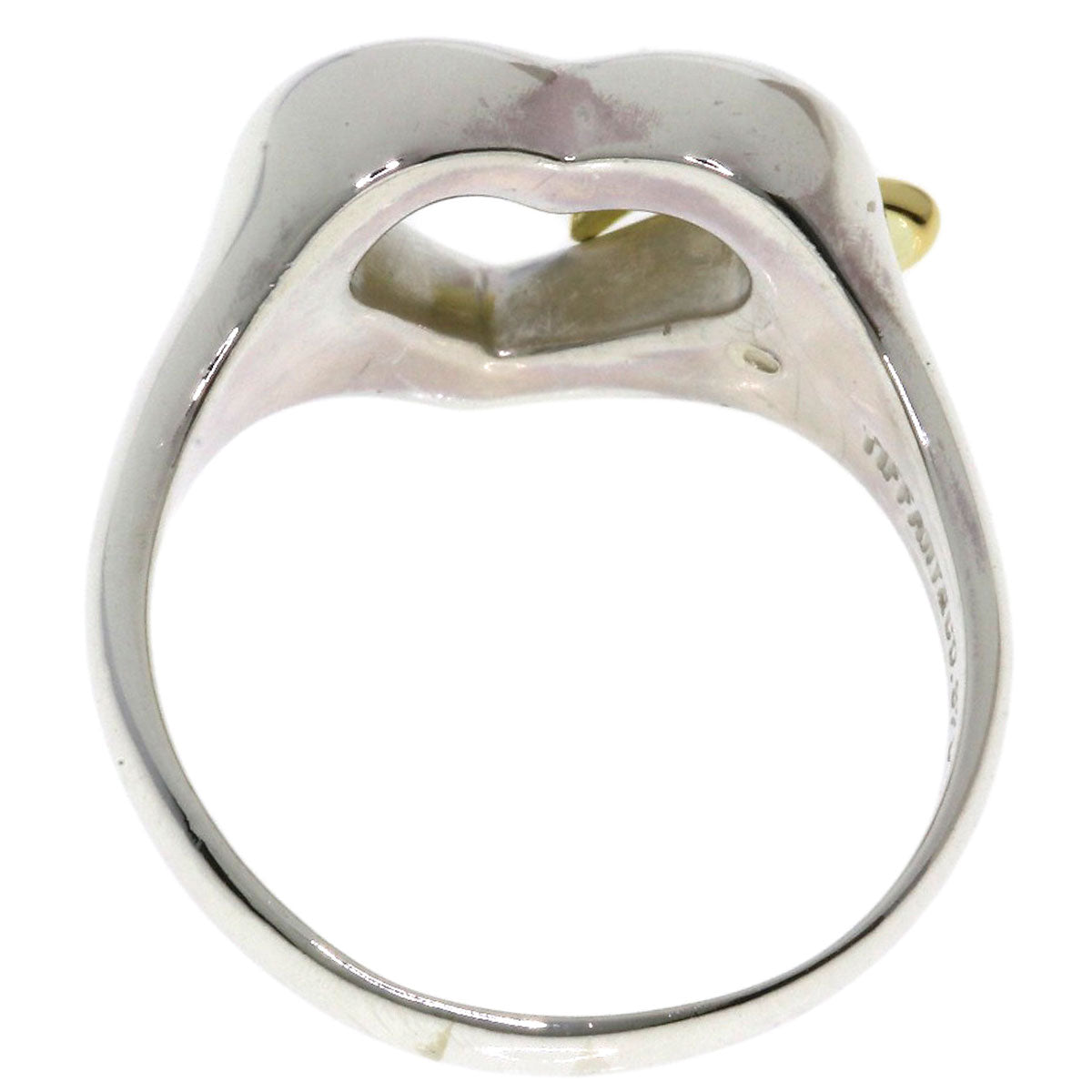 TIFFANY&Co. Heart ribbon Ring Silver 18K Yellow GoldLadies [Used]