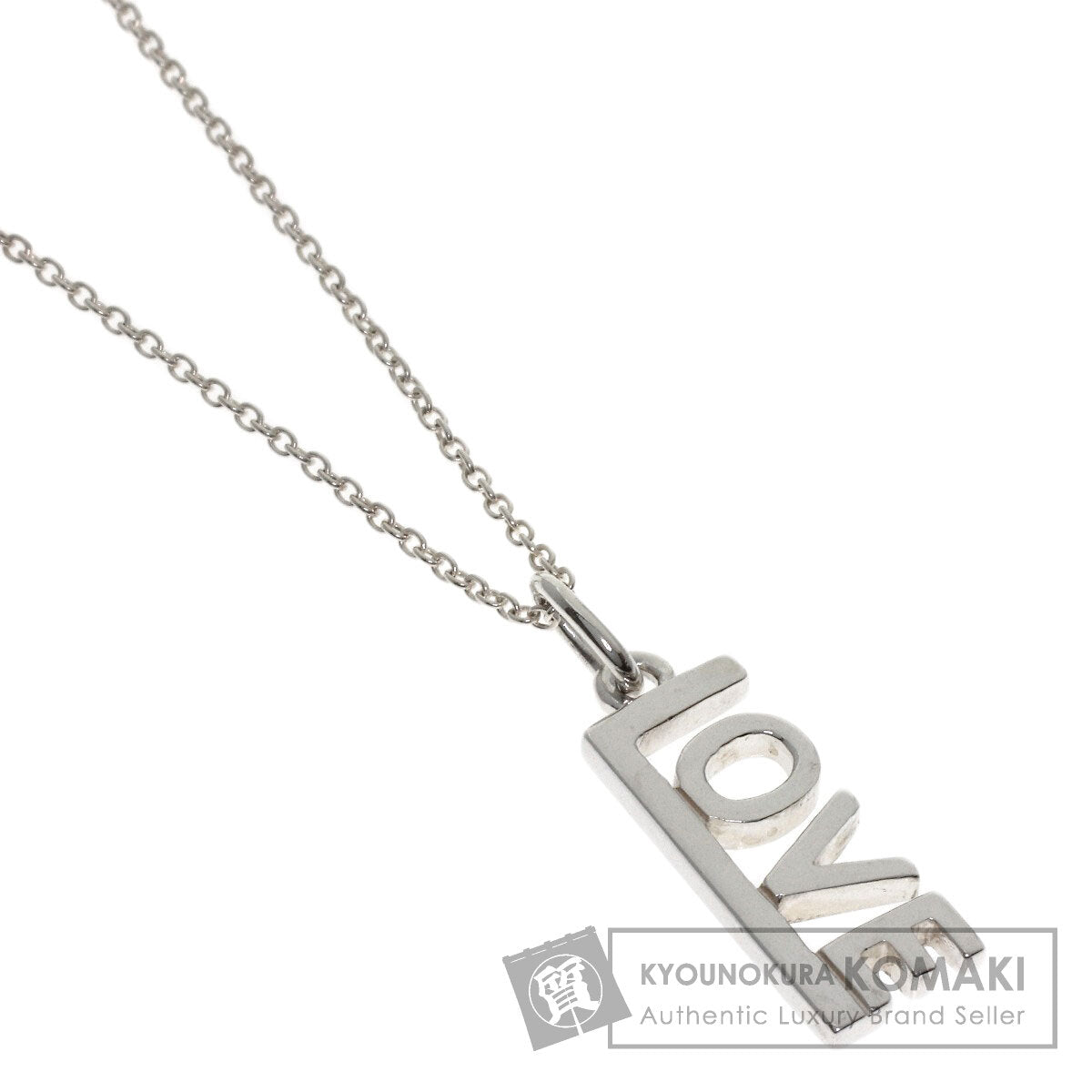 TIFFANY&Co. Love logo Necklace Silver Ladies [Used]