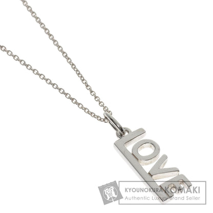 TIFFANY&Co. Love logo Necklace Silver Ladies [Used]