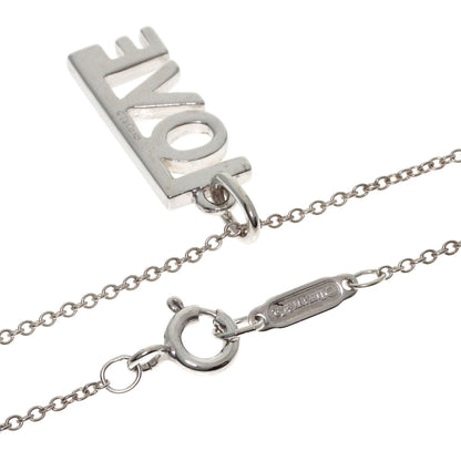 TIFFANY&Co. Love logo Necklace Silver Ladies [Used]
