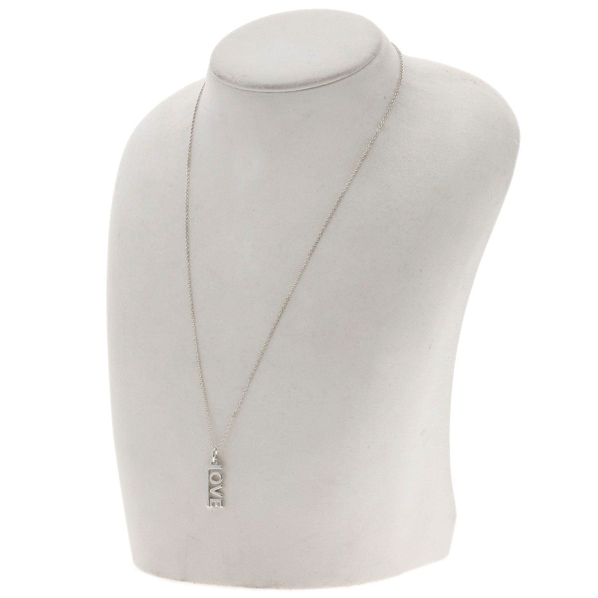 TIFFANY&Co. Love logo Necklace Silver Ladies [Used]