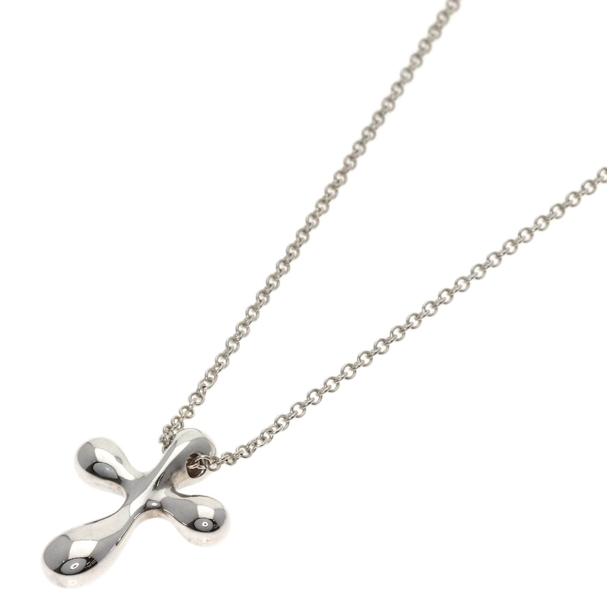 TIFFANY&Co. Small cross Necklace Silver Ladies [Used]
