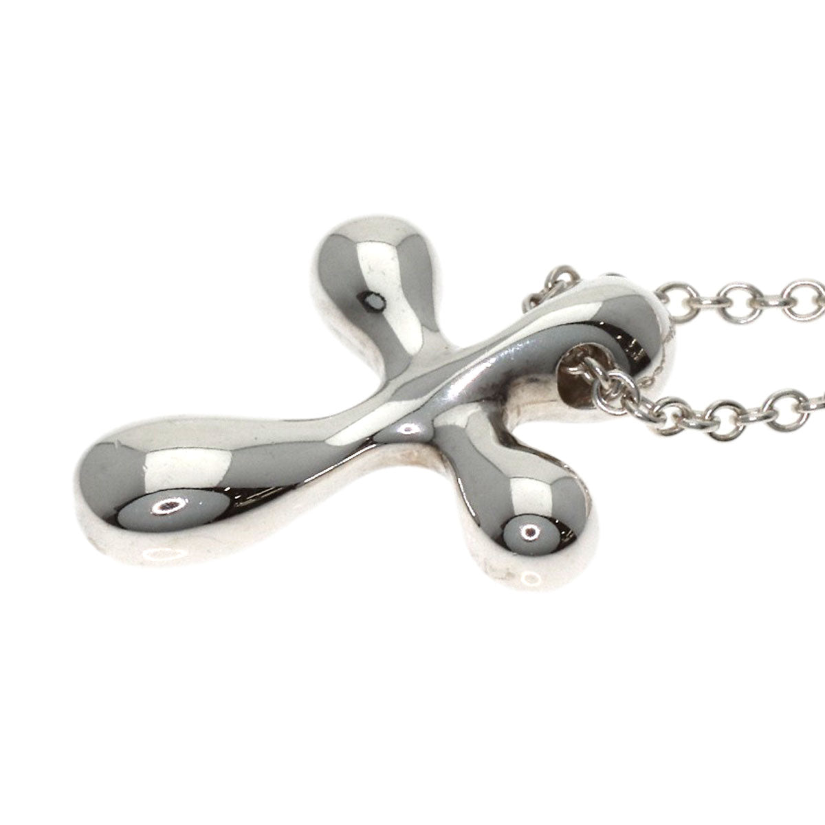TIFFANY&Co. Small cross Necklace Silver Ladies [Used]