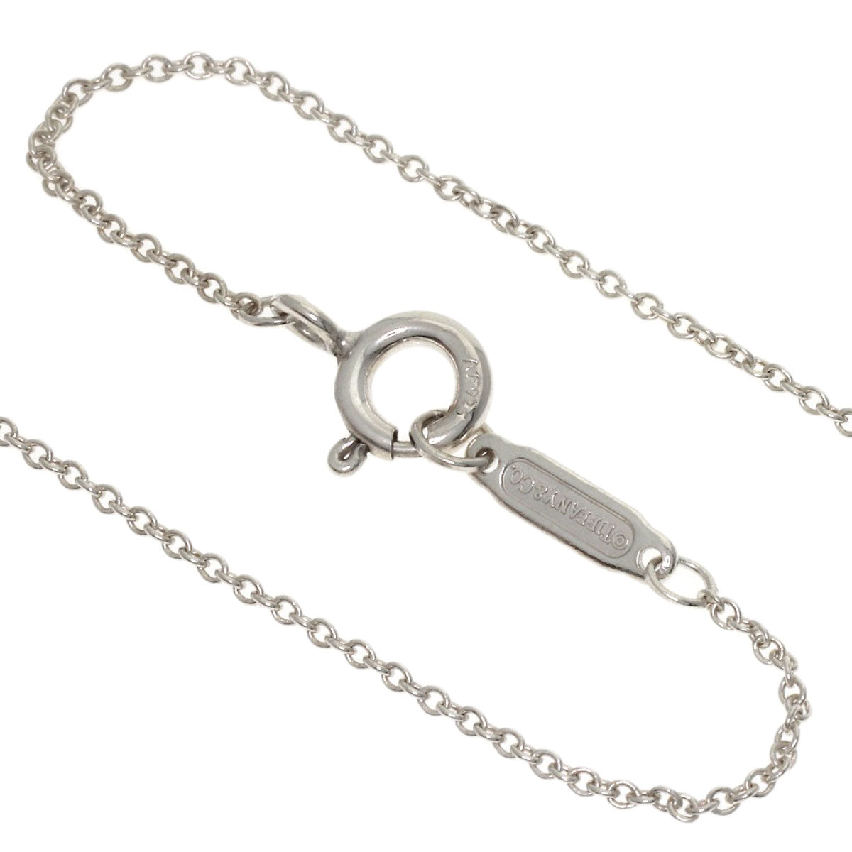 TIFFANY&Co. Double Heart Enamel Necklace Silver Ladies [Used]
