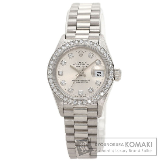 ROLEX DATEJUST 10P Diamond Watches 69136G Platinum/PT Ladies