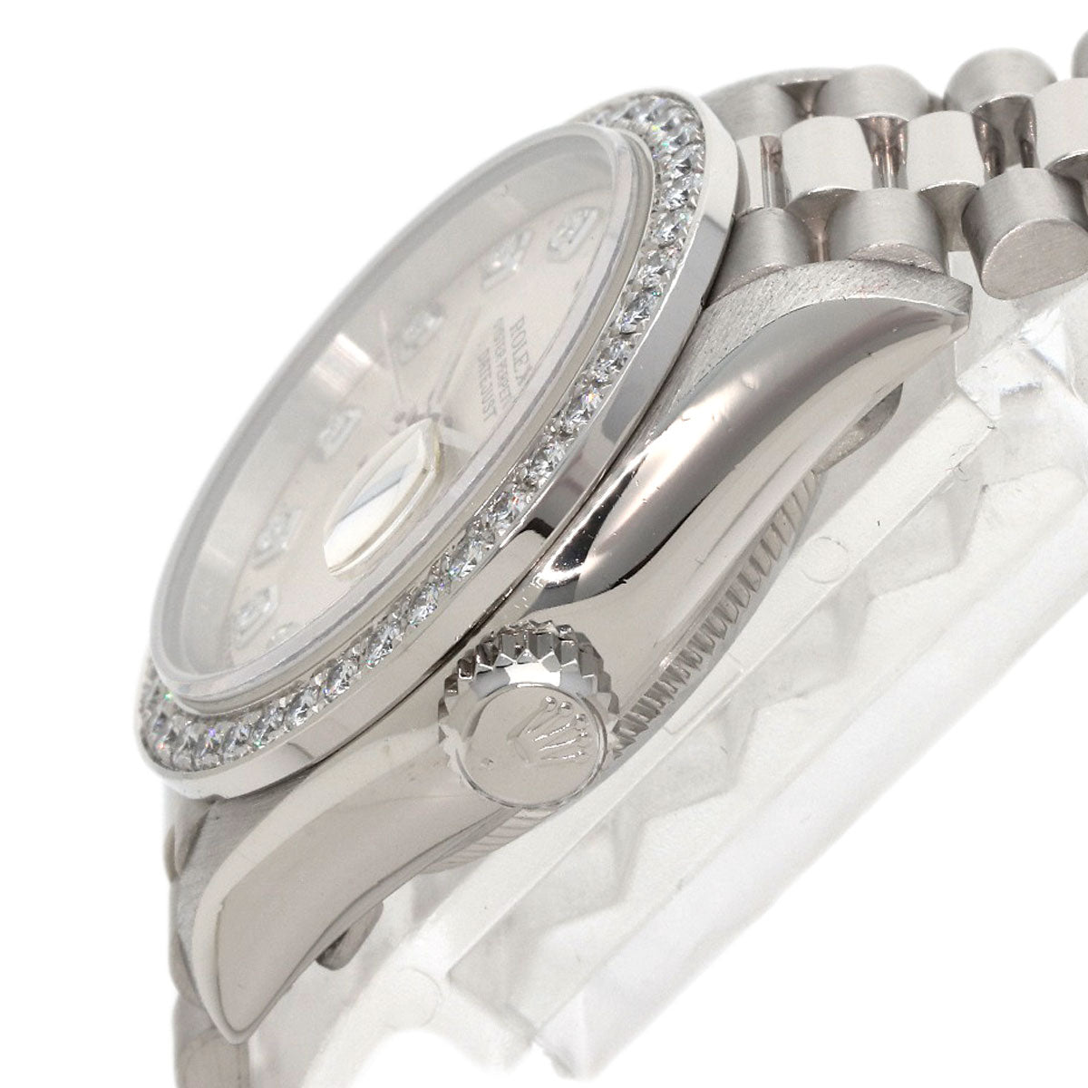 ROLEX DATEJUST 10P Diamond Watches 69136G Platinum/PT Ladies