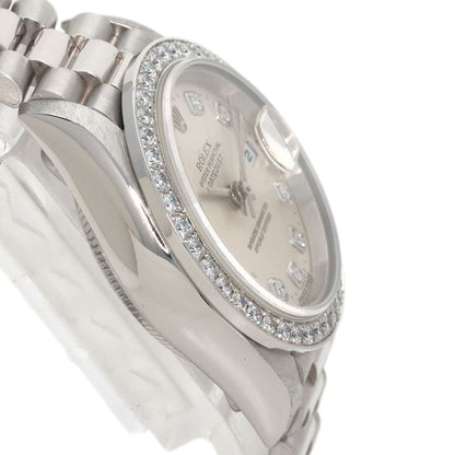ROLEX DATEJUST 10P Diamond Watches 69136G Platinum/PT Ladies
