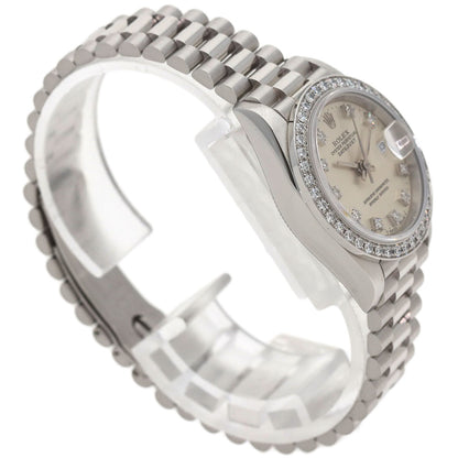 ROLEX DATEJUST 10P Diamond Watches 69136G Platinum/PT Ladies