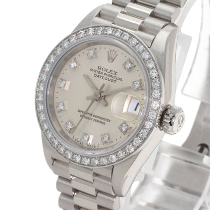 ROLEX DATEJUST 10P Diamond Watches 69136G Platinum/PT Ladies