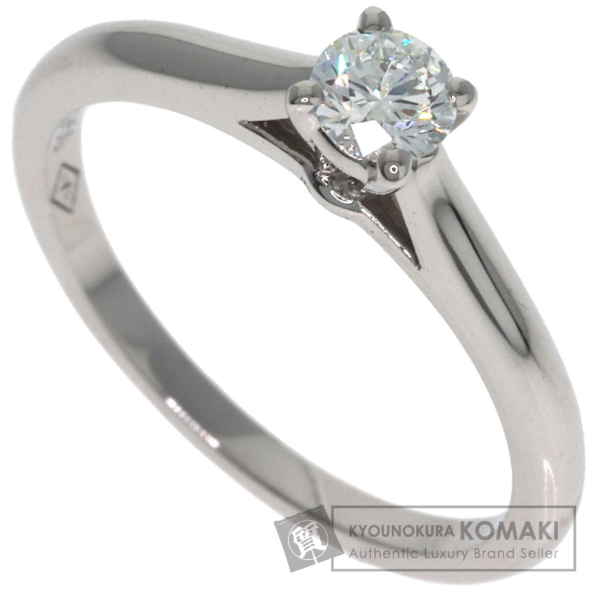 CARTIER Solitaire Diamond Ring Platinum PT950 Ladies [Used]