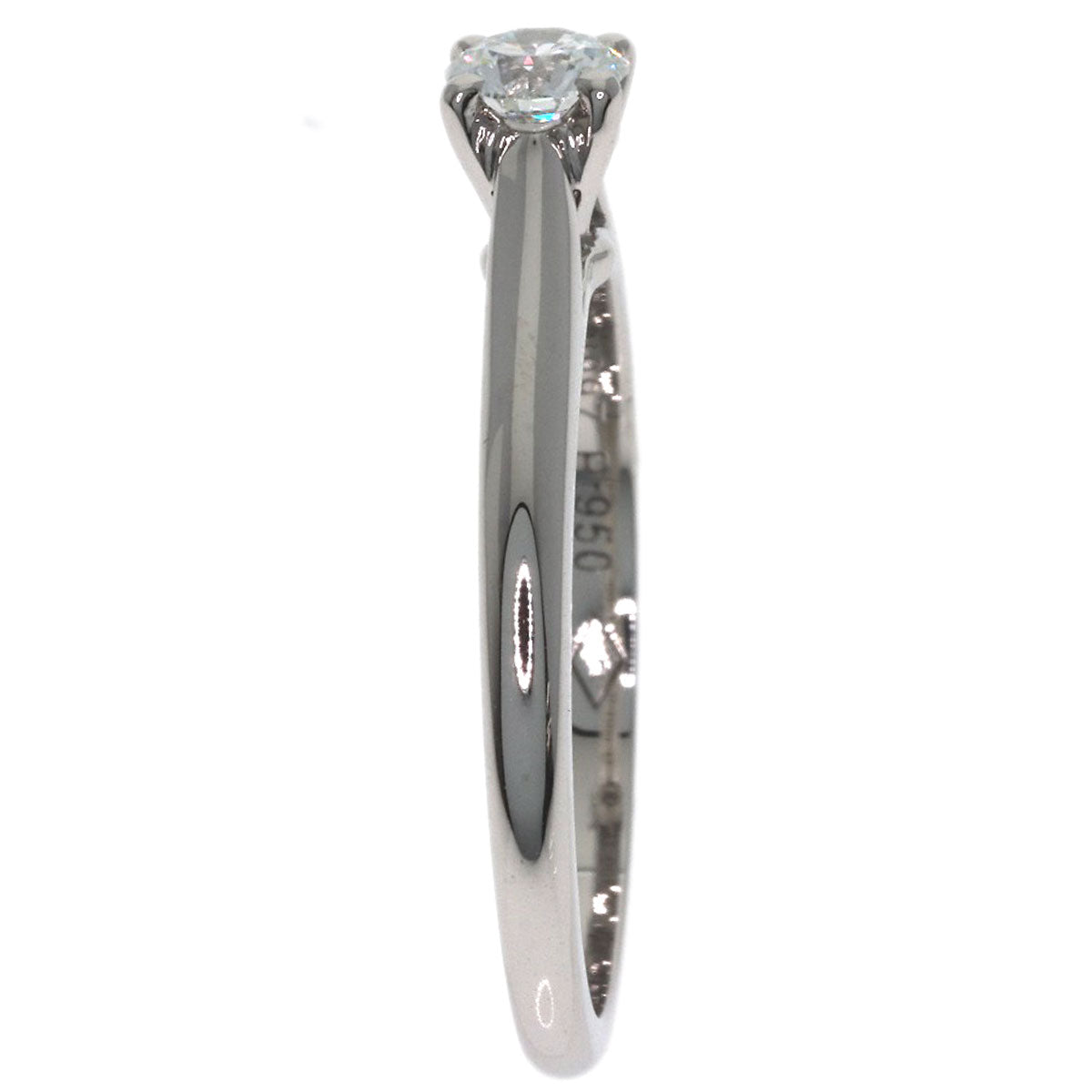 CARTIER Solitaire Diamond Ring Platinum PT950 Ladies [Used]