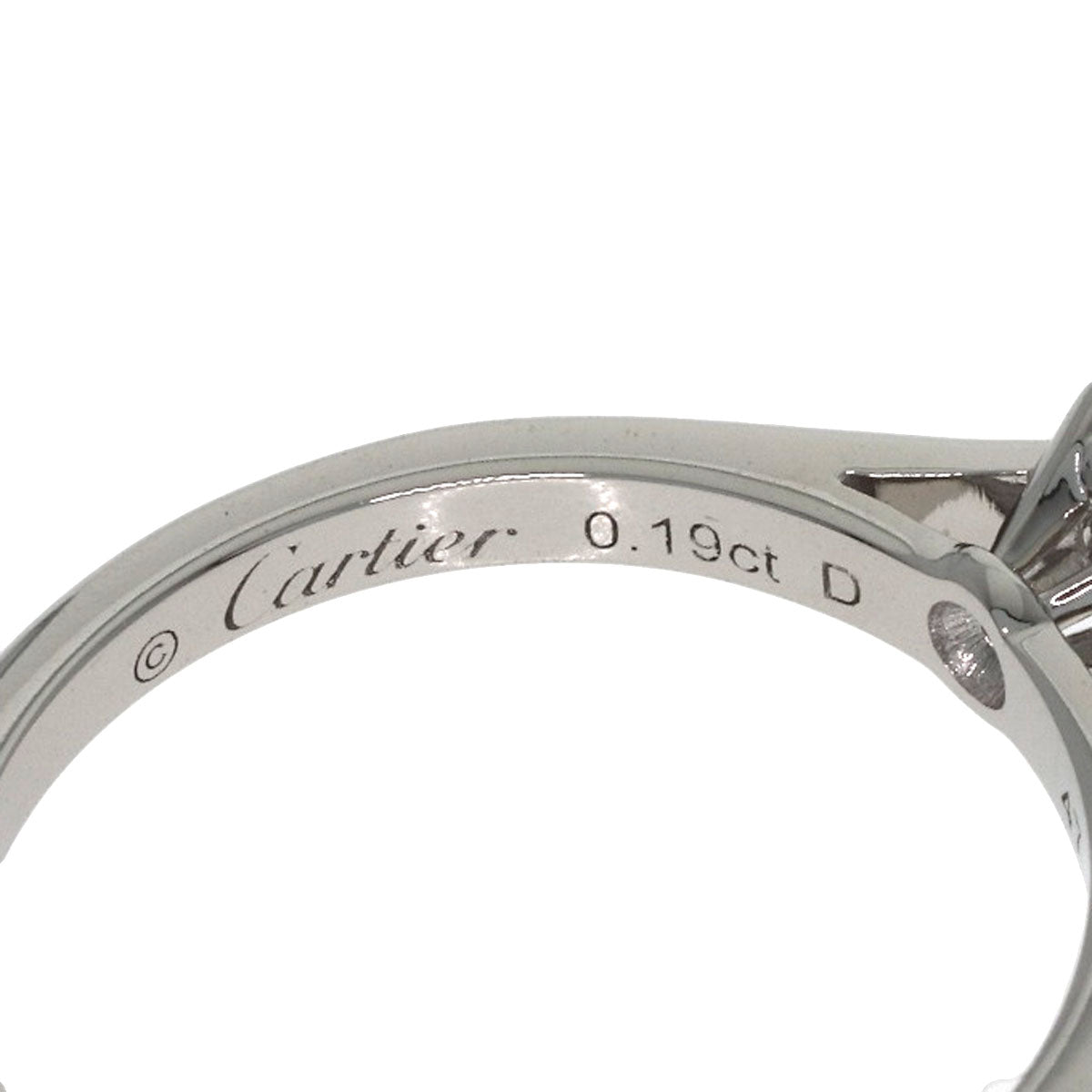 CARTIER Solitaire Diamond Ring Platinum PT950 Ladies [Used]