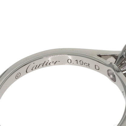 CARTIER Solitaire Diamond Ring Platinum PT950 Ladies [Used]
