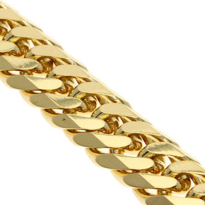 Curb chain, 6-sided double curb chain. Bracelet K18 Yellow Gold 94g　mens