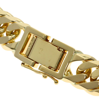 Curb chain, 6-sided double curb chain. Bracelet K18 Yellow Gold 94g　mens