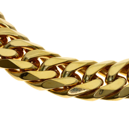 Curb chain Kihei W6 side Bracelet K18 Yellow Gold 184.2g　mens