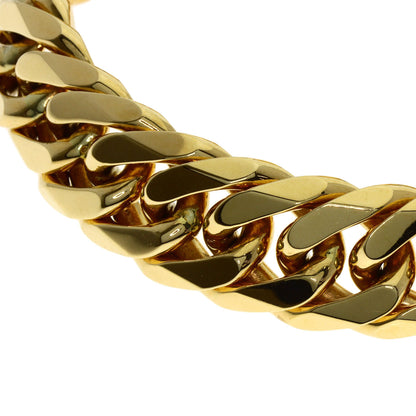 Curb chain Kihei W6 side Bracelet K18 Yellow Gold 184.2g　mens
