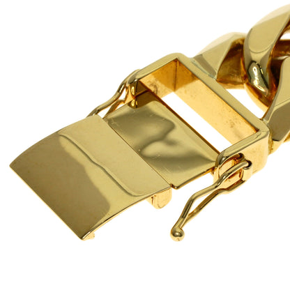 Curb chain Kihei W6 side Bracelet K18 Yellow Gold 184.2g　mens