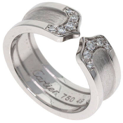 CARTIER C2 Diamond #49 Ring K18 White Gold Ladies [Used]