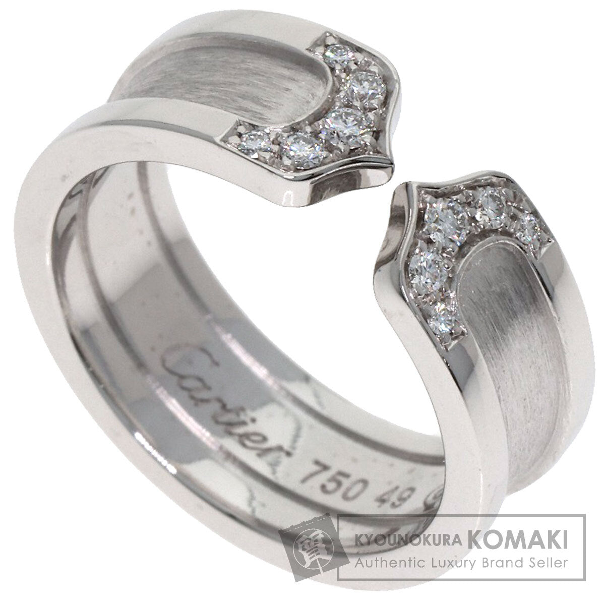 CARTIER C2 Diamond #49 Ring K18 White Gold Ladies [Used]