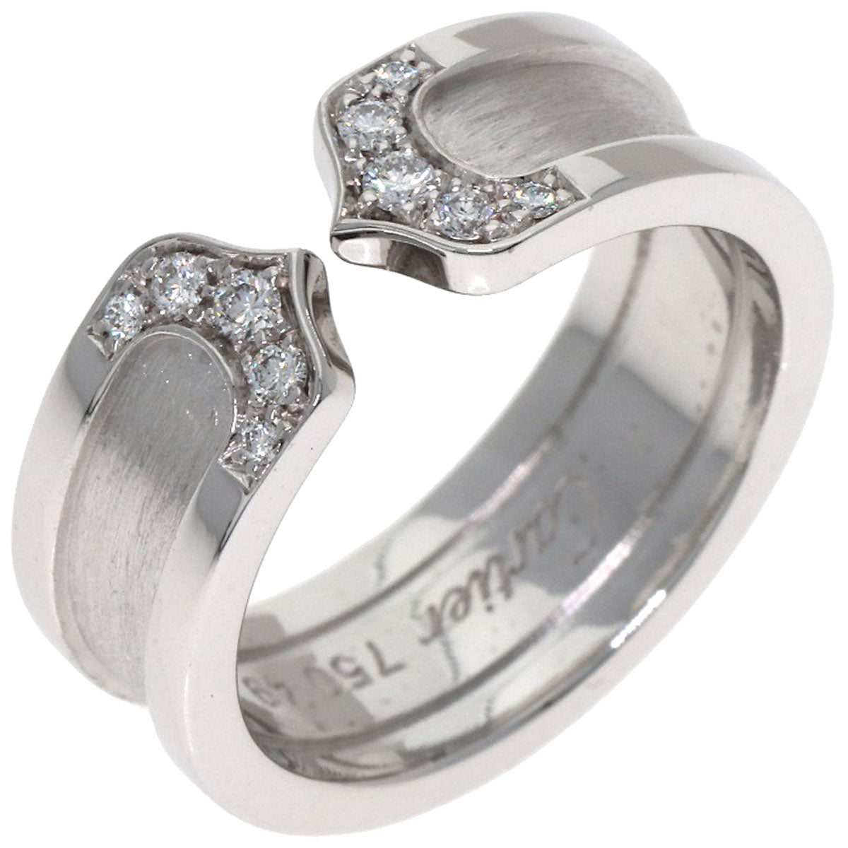 CARTIER C2 Diamond #49 Ring K18 White Gold Ladies [Used]
