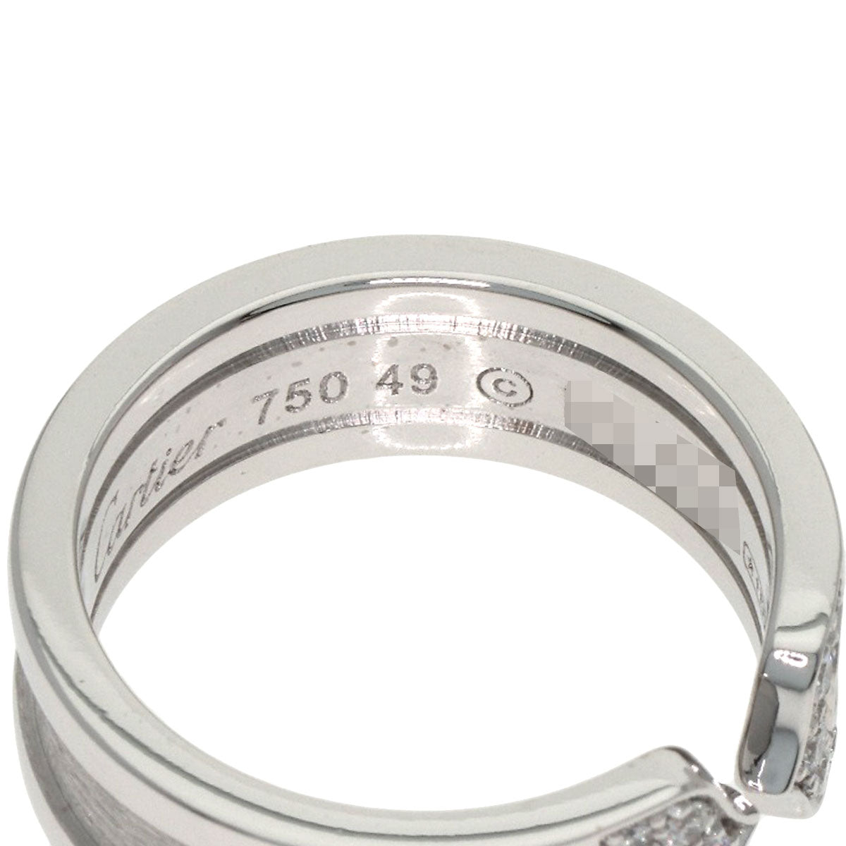 CARTIER C2 Diamond #49 Ring K18 White Gold Ladies [Used]