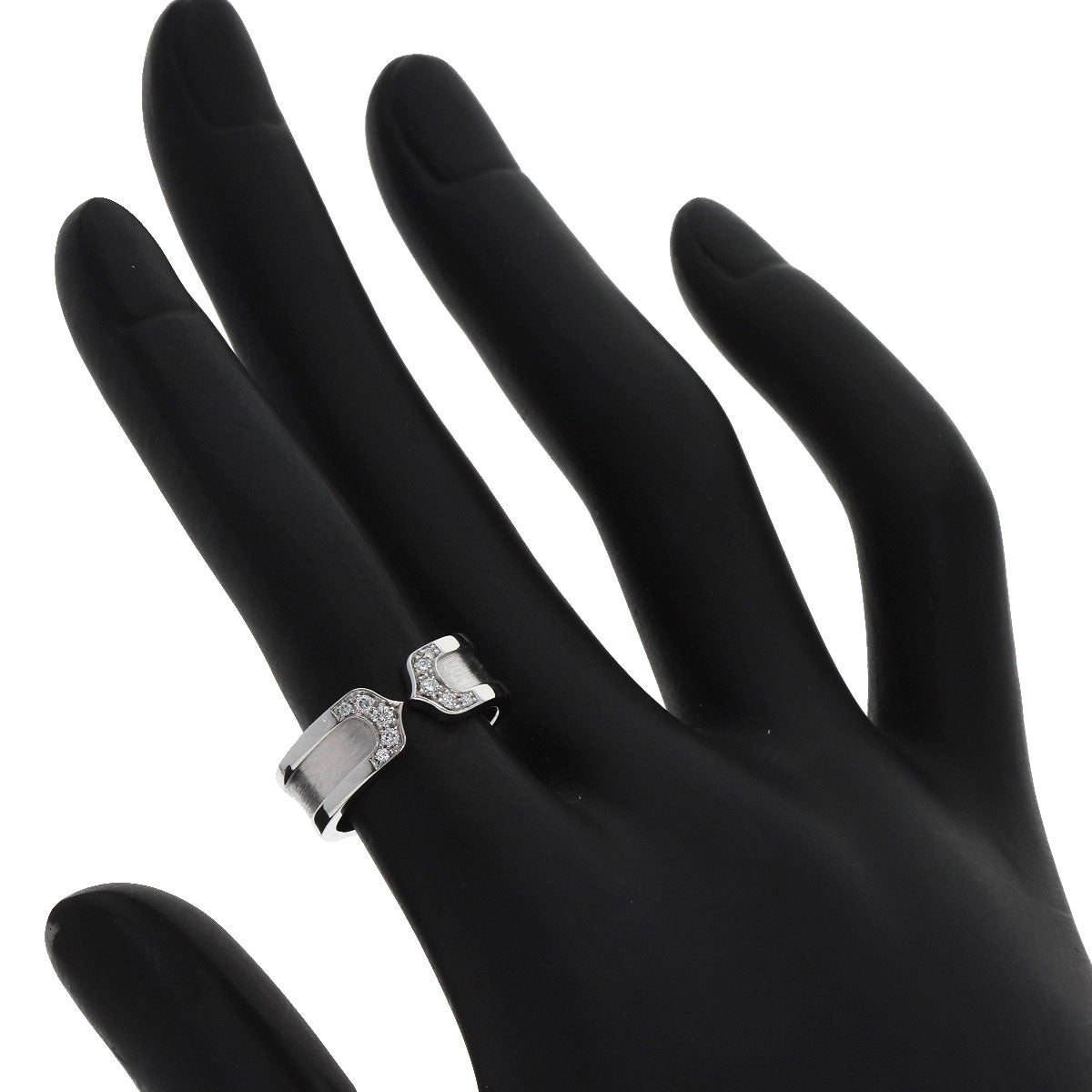 CARTIER C2 Diamond #49 Ring K18 White Gold Ladies [Used]