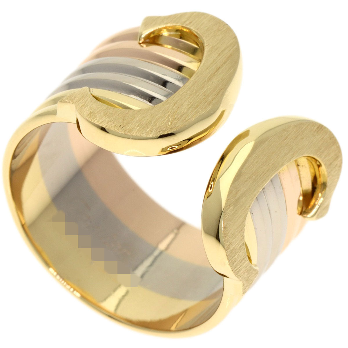 CARTIER 2C LM 3 Color #49 Ring K18 Yellow Gold K18 White GoldLadies [Used]