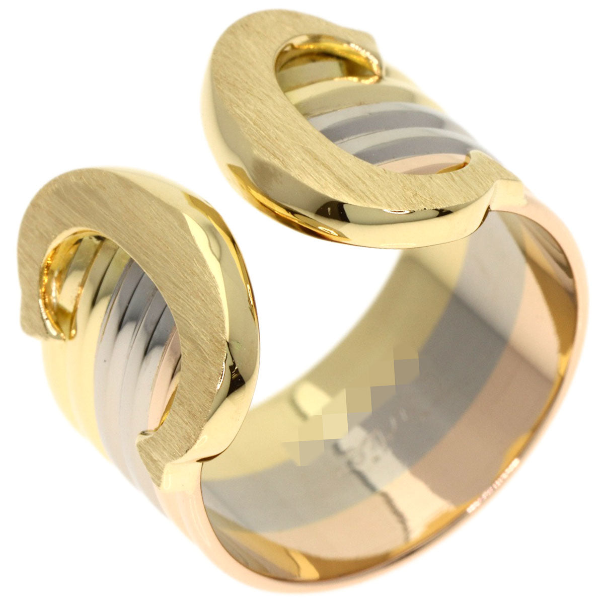 CARTIER 2C LM 3 Color #49 Ring K18 Yellow Gold K18 White GoldLadies [Used]
