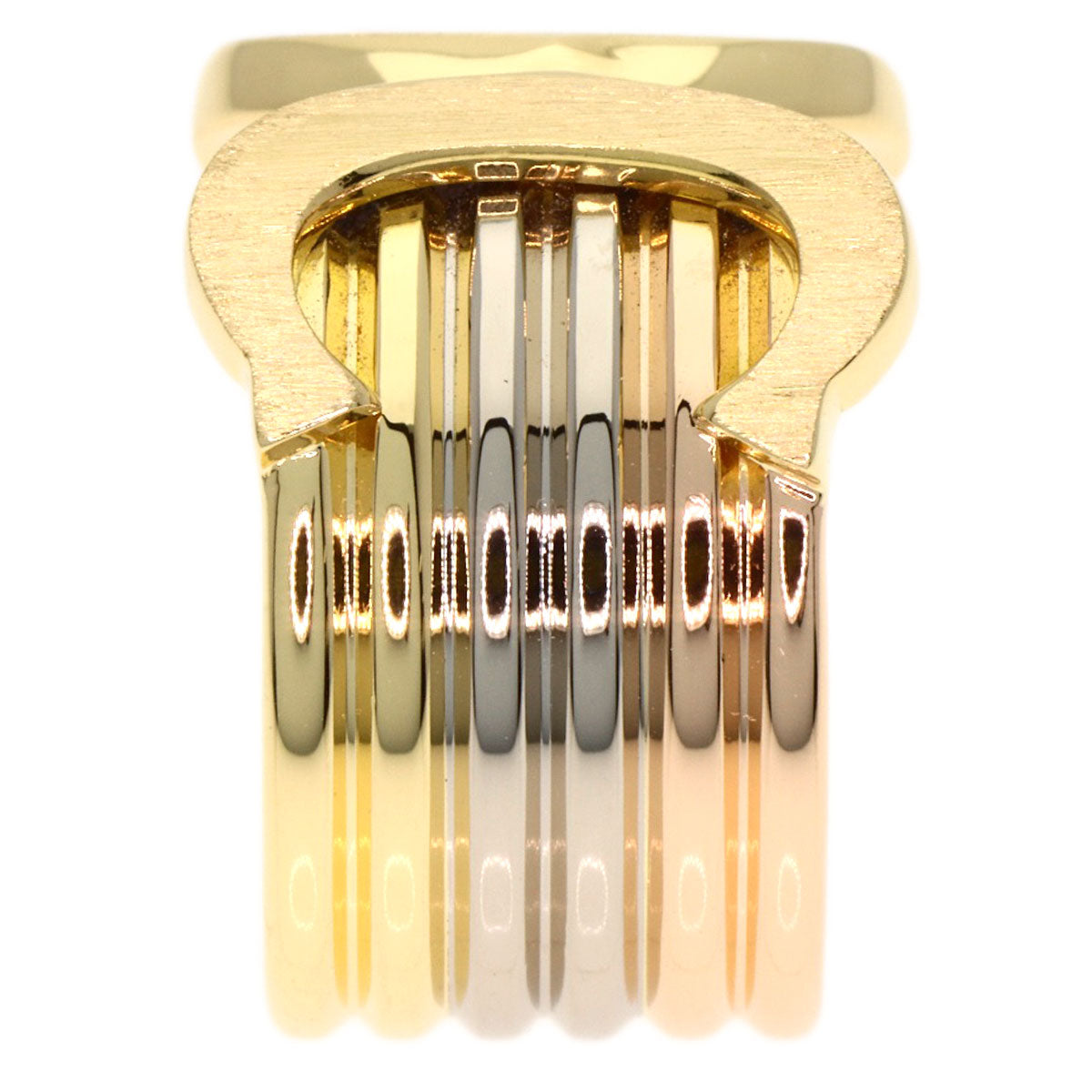CARTIER 2C LM 3 Color #49 Ring K18 Yellow Gold K18 White GoldLadies [Used]