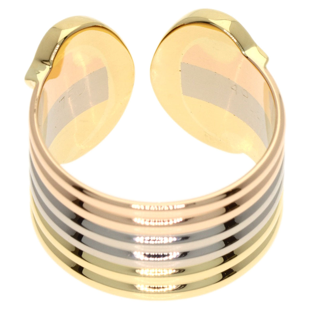 CARTIER 2C LM 3 Color #49 Ring K18 Yellow Gold K18 White GoldLadies [Used]