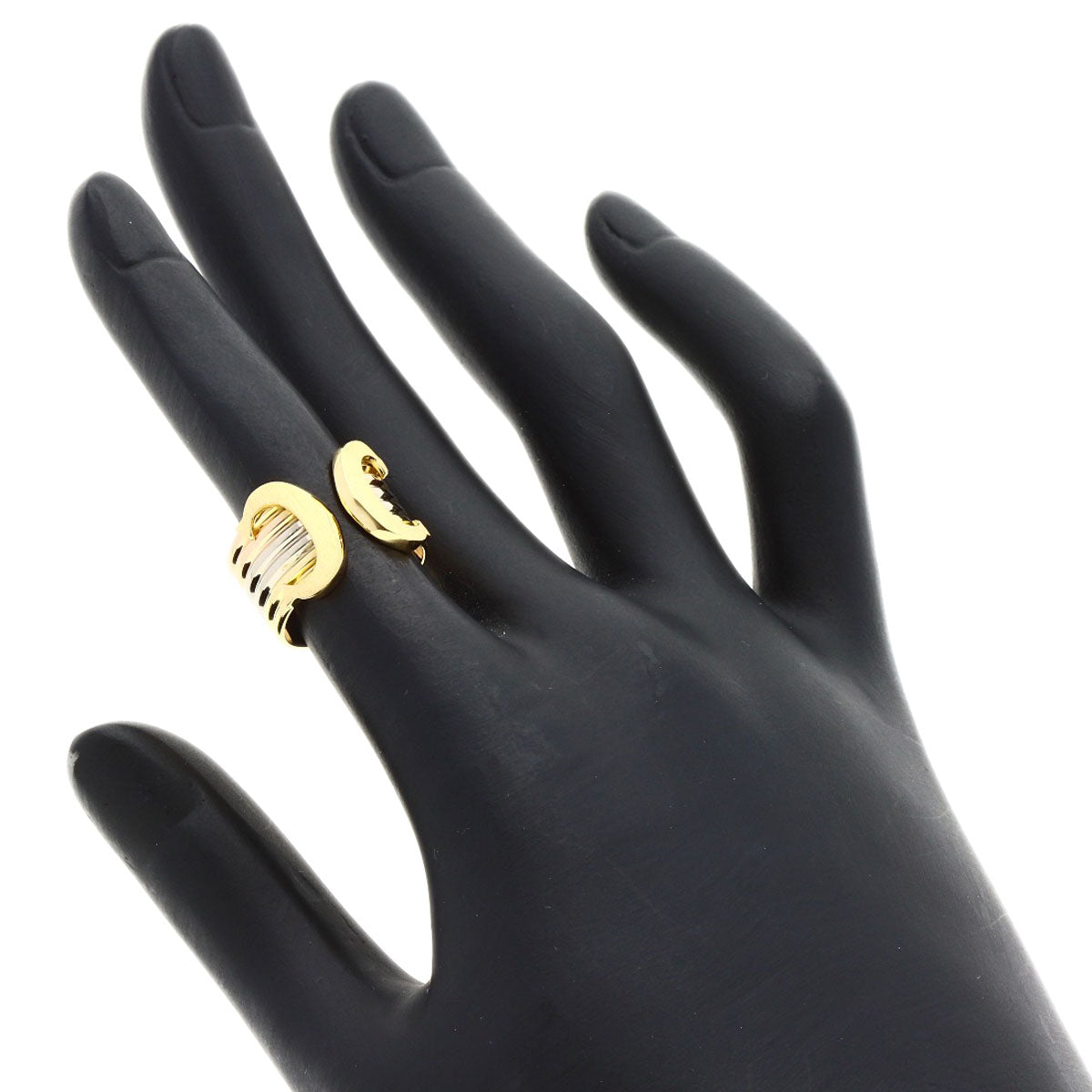 CARTIER 2C LM 3 Color #49 Ring K18 Yellow Gold K18 White GoldLadies [Used]
