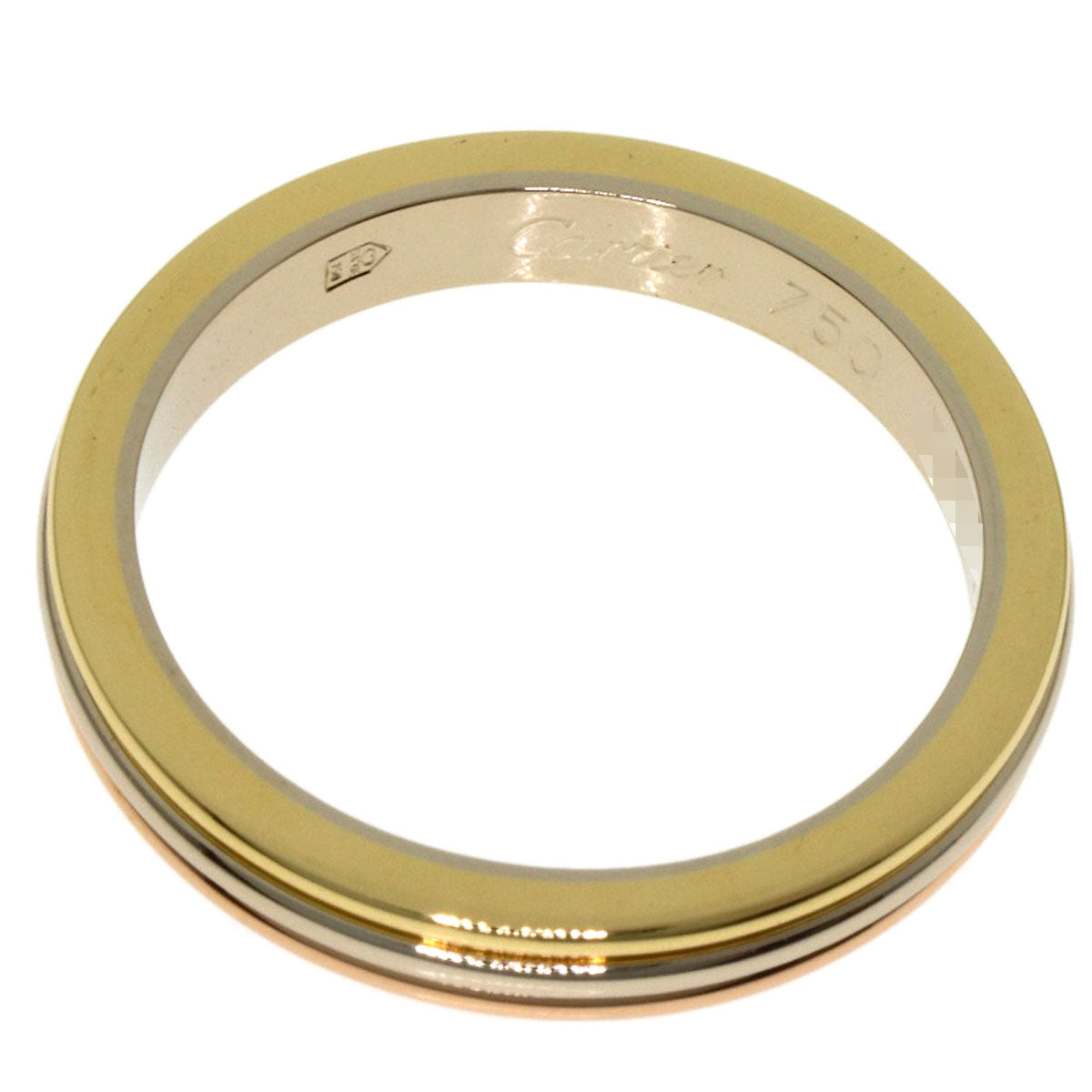 CARTIER Three colors # 48 Ring K18 Yellow Gold K18 White GoldLadies [Used]
