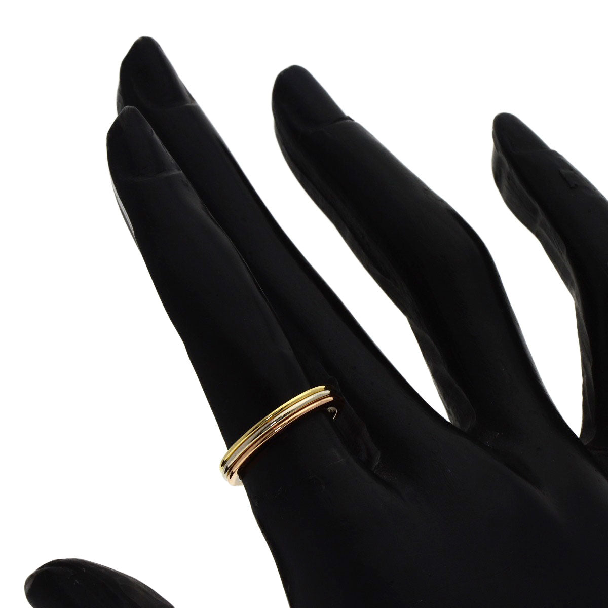 CARTIER Three colors # 48 Ring K18 Yellow Gold K18 White GoldLadies [Used]