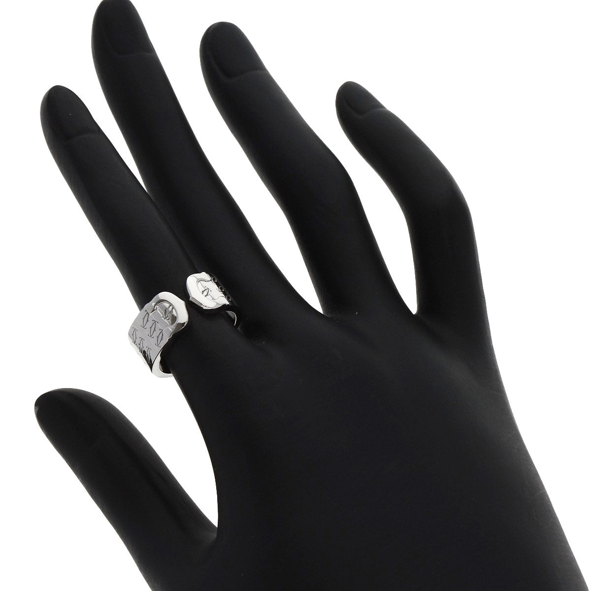 CARTIER 2C 2000 Christmas Limited #50 Ring K18 White Gold Ladies [Used]