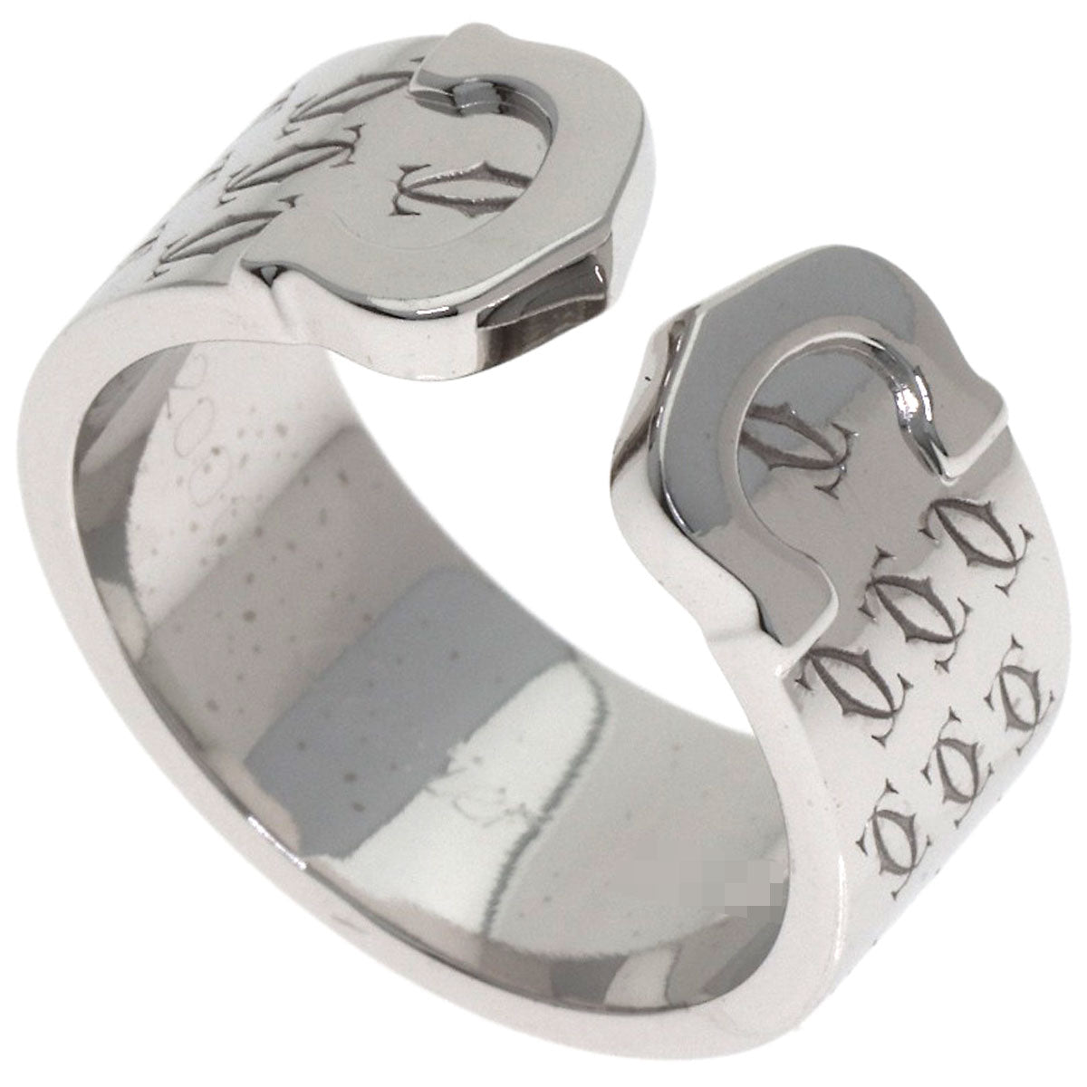CARTIER C2 Ring, 2000 Christmas Limited Edition #50 Ring K18 White Gold Ladies [Used]