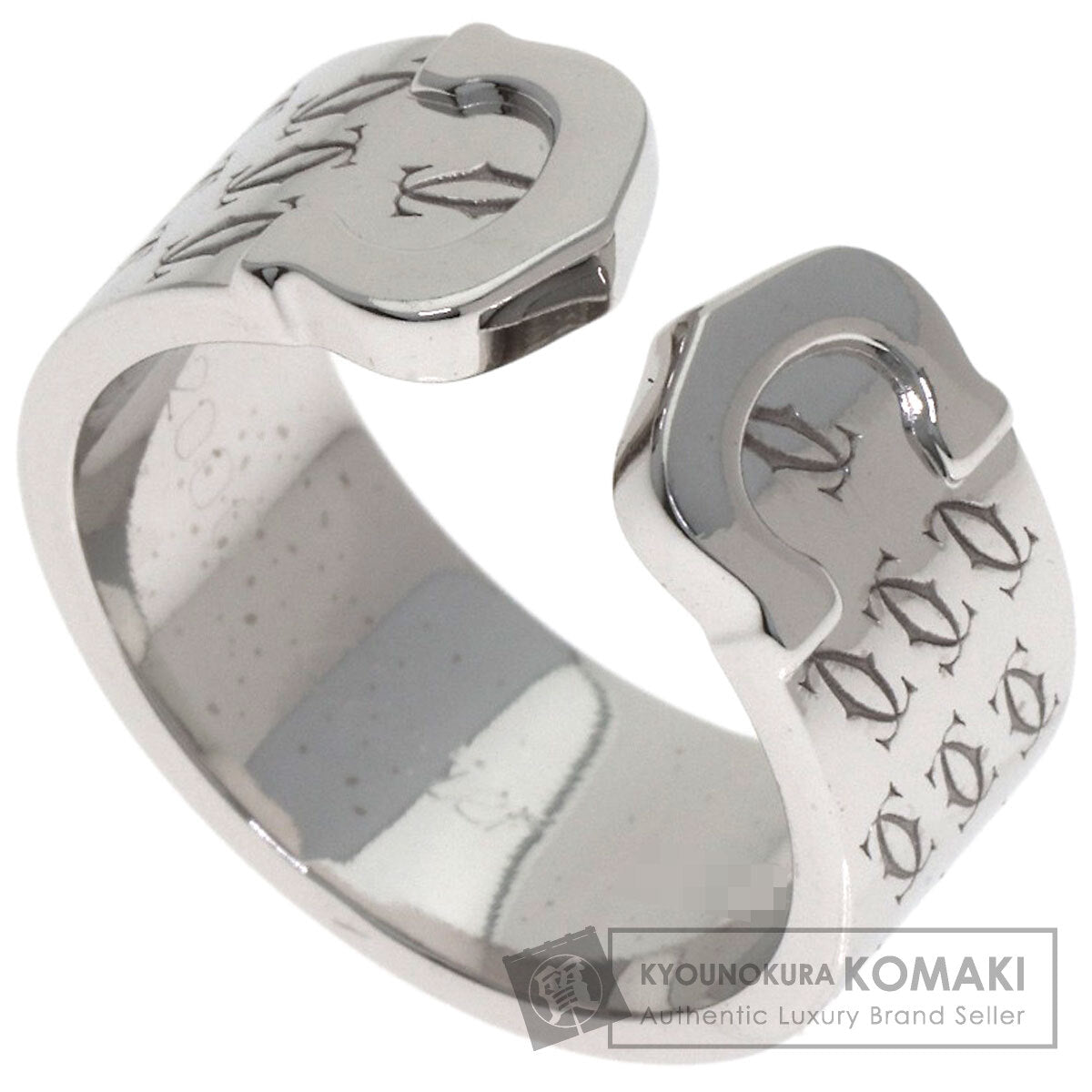 CARTIER C2 Ring, 2000 Christmas Limited Edition #50 Ring K18 White Gold Ladies [Used]